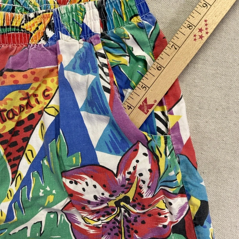 Club Caribe Shorts Mens M Floral Hawaii AOP Cotton Vintage 80s 90s Summer